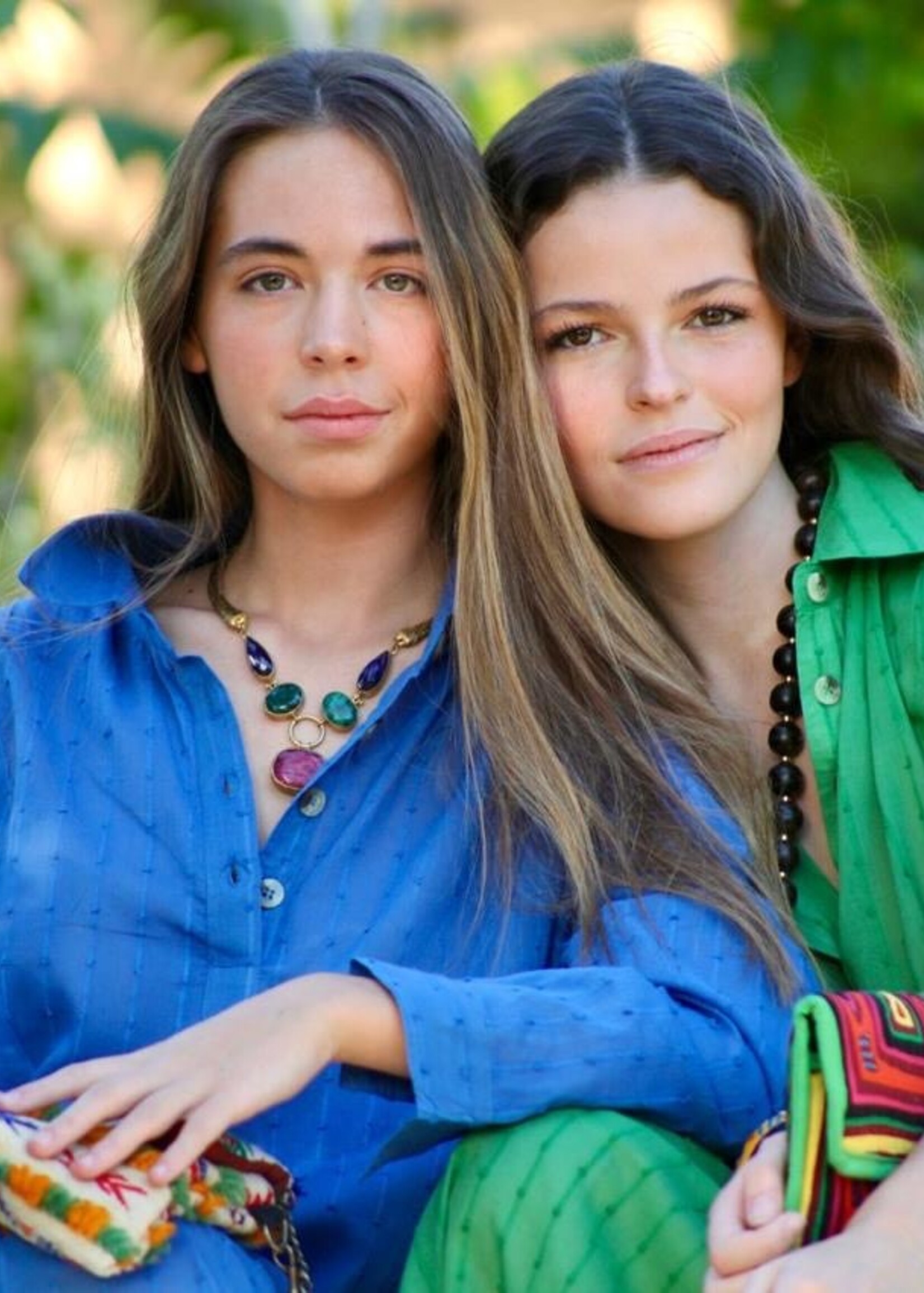 CAS CAS VESTIDO KAFTAN AZUL