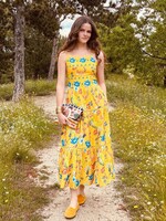 CAS CAS VESTIDO AMARILLO FLORAL