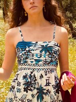 CAS CAS VESTIDO PALM AZUL