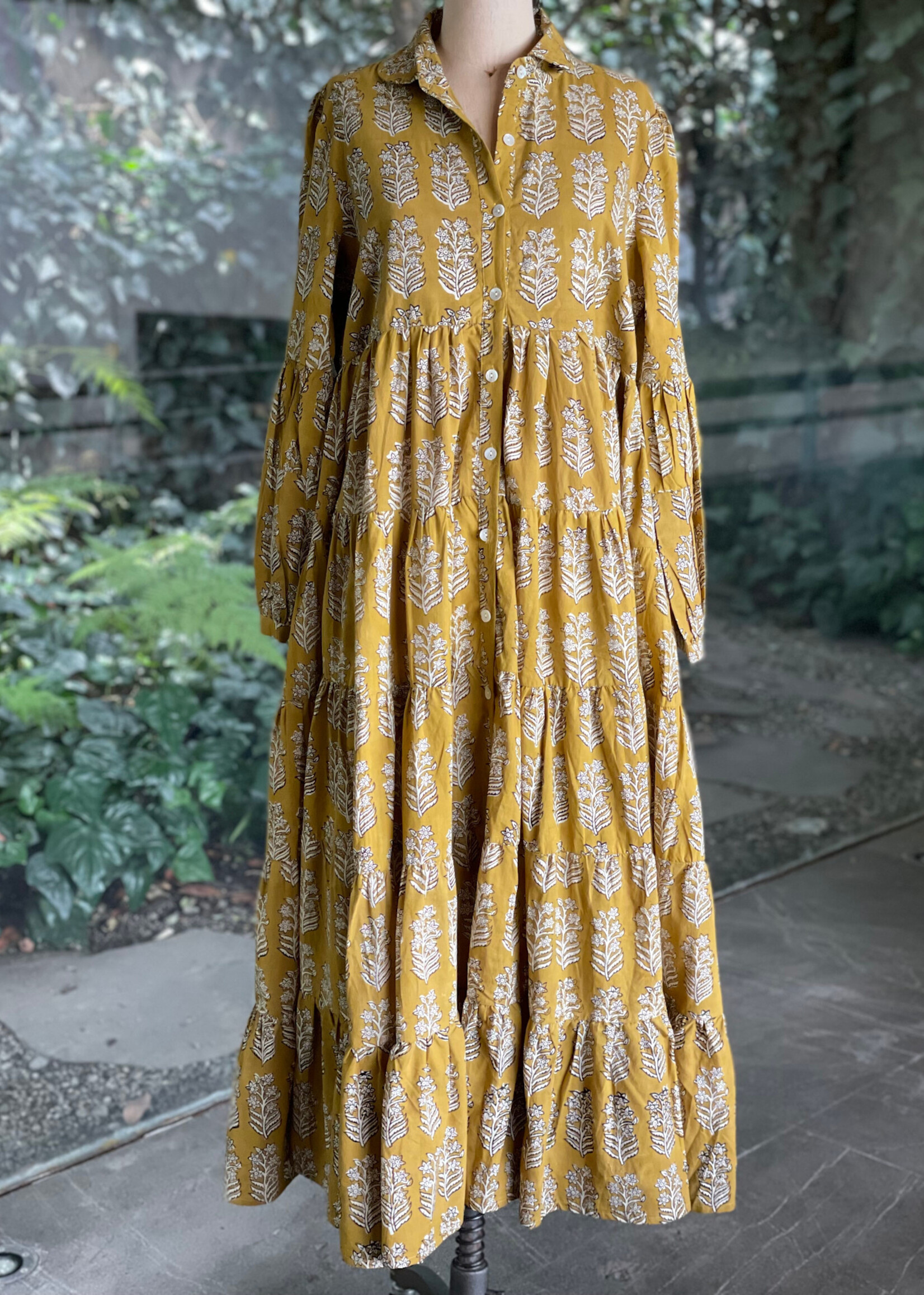 CAS CAS VESTIDO MAXI AMARILLO