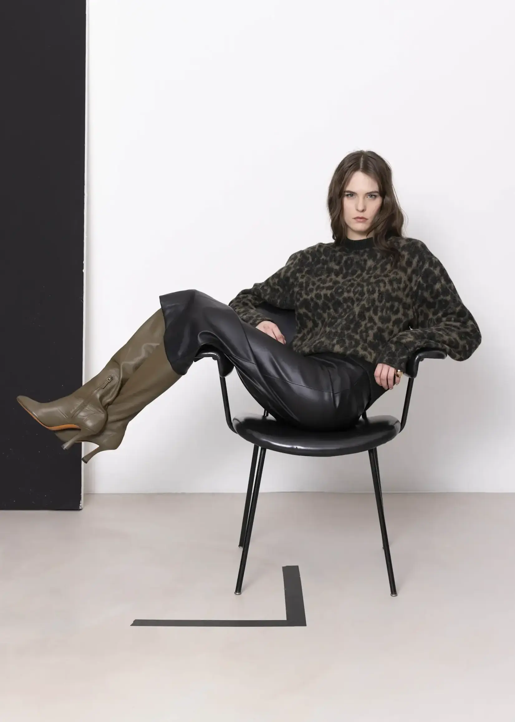 NUD NUD SWEATER GREEN LEPARD