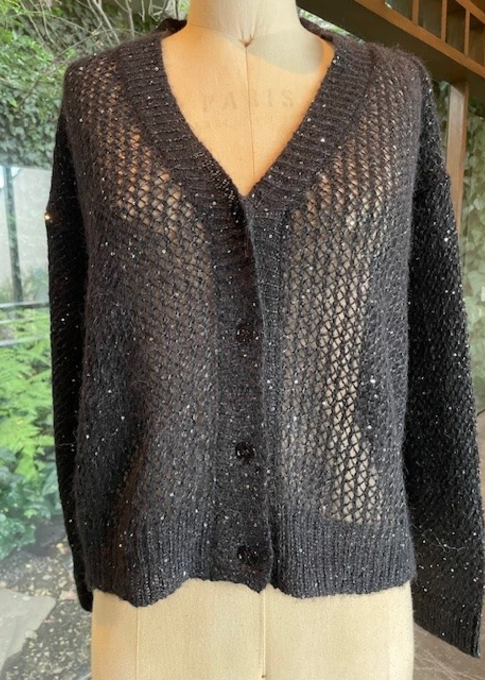 MEIM MEIM SWEATER CARDI NEGRO