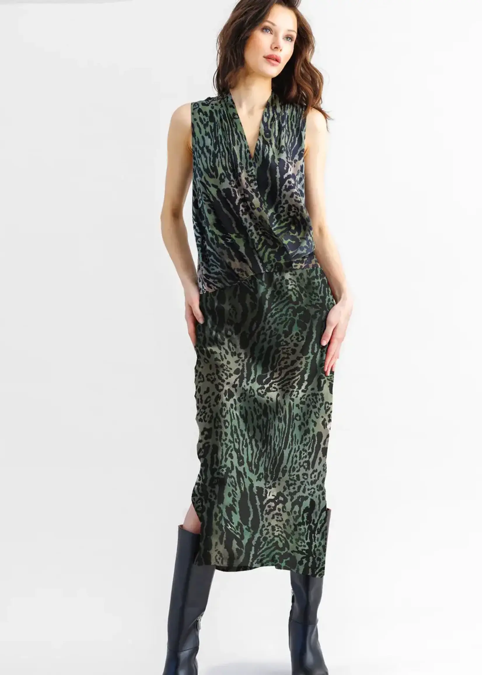 GO GO TOP BOHO OLIVE ANIMAL P