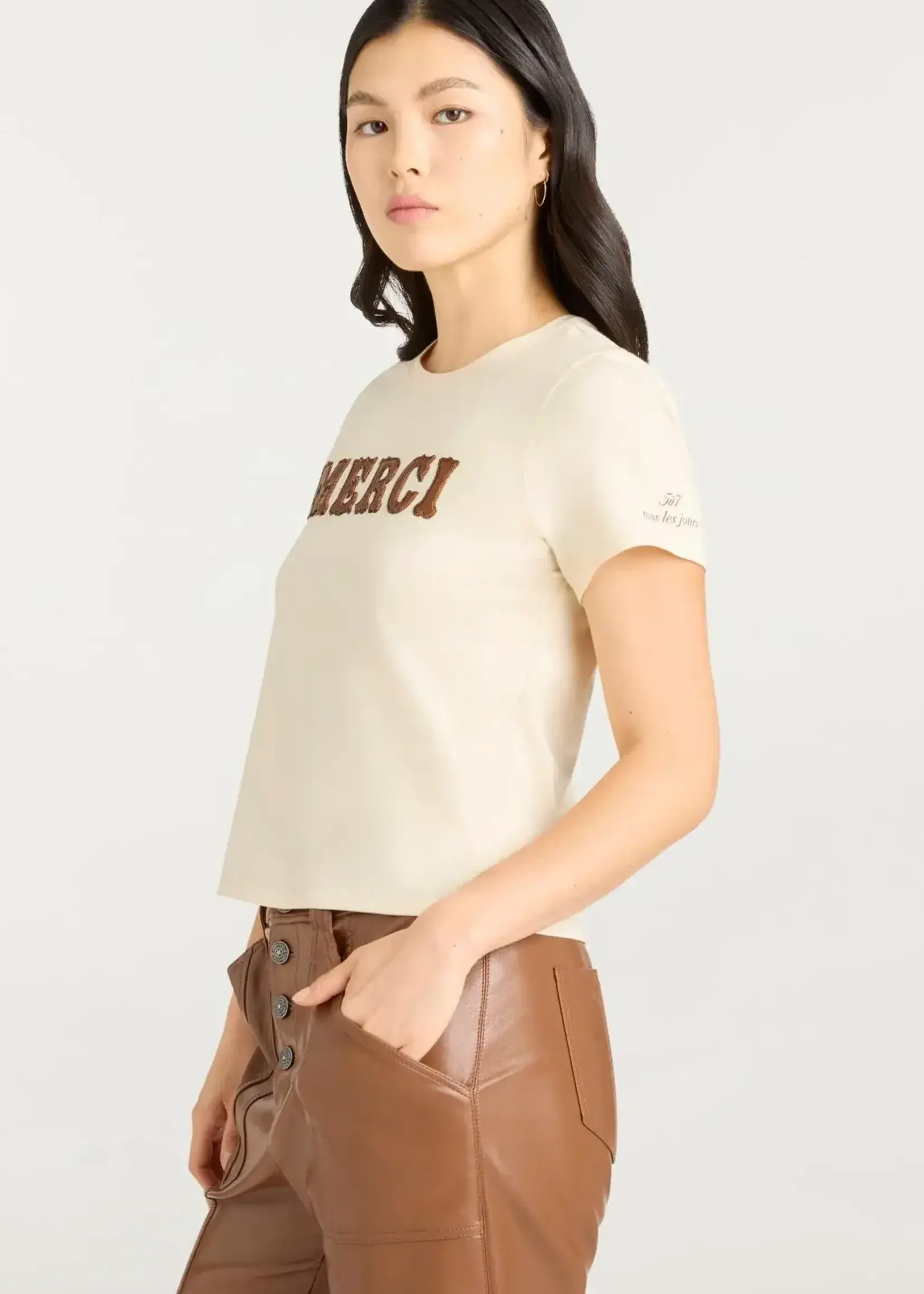 CINQ CINQ T-SHIRT MERCI