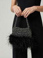 MEL MEL BOLSA VITTORIA FEATHERS BLACK