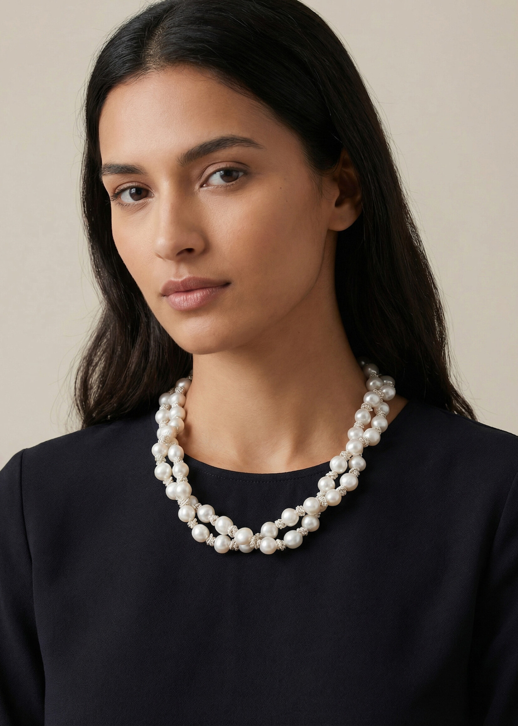 MEL MEL JOYERIA COLLAR VDOBLE SAND