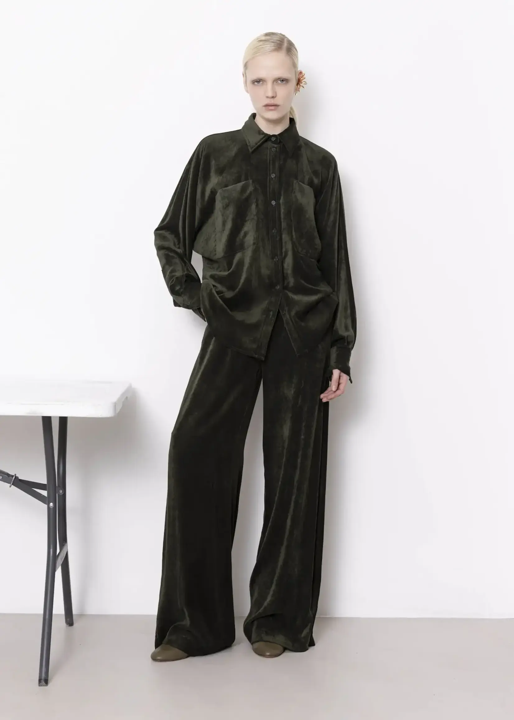 NUD NUD PANTALON VELVET WIDE L