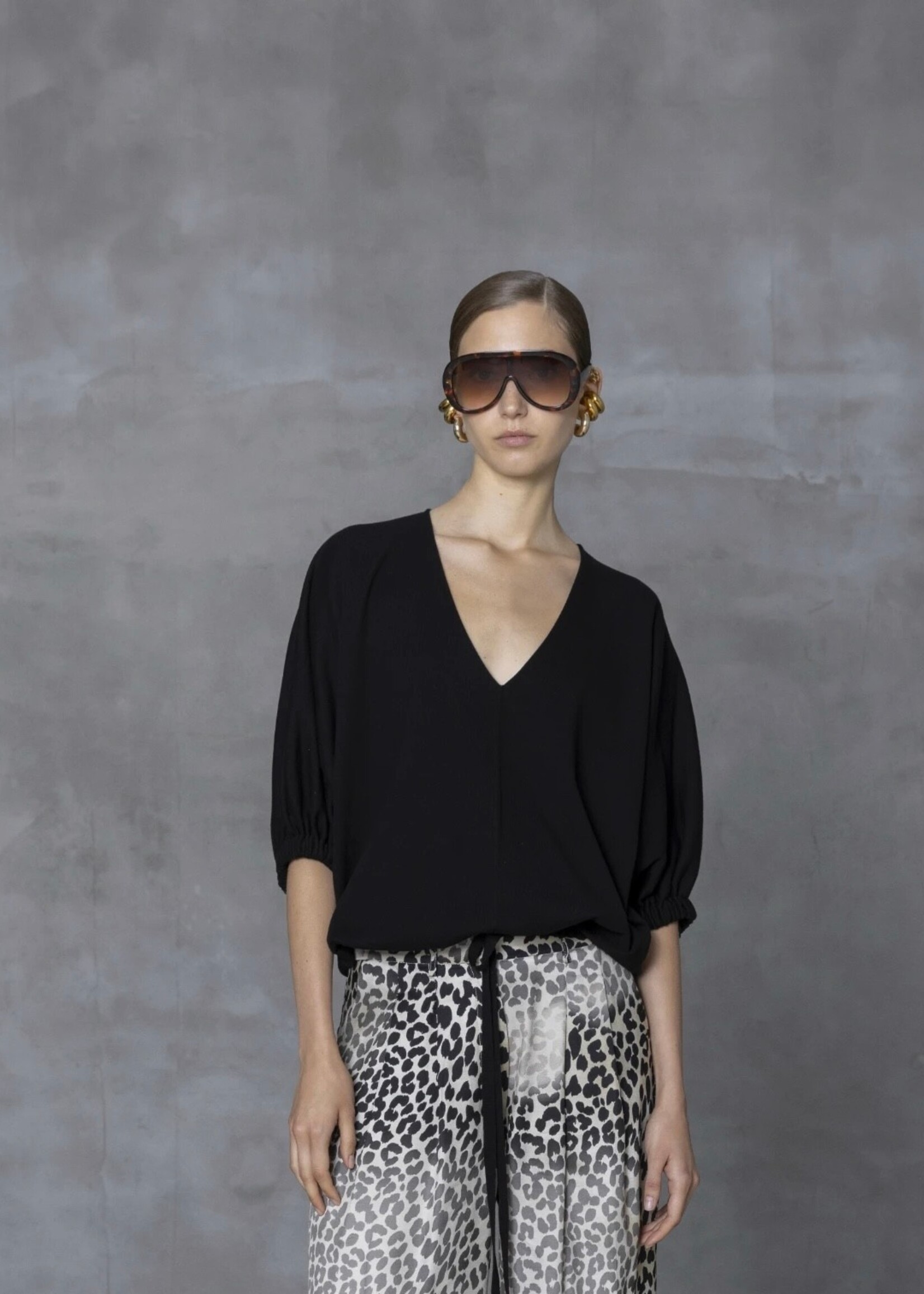 NUD NUD BLUSA KNIT W/DRAWSTRING