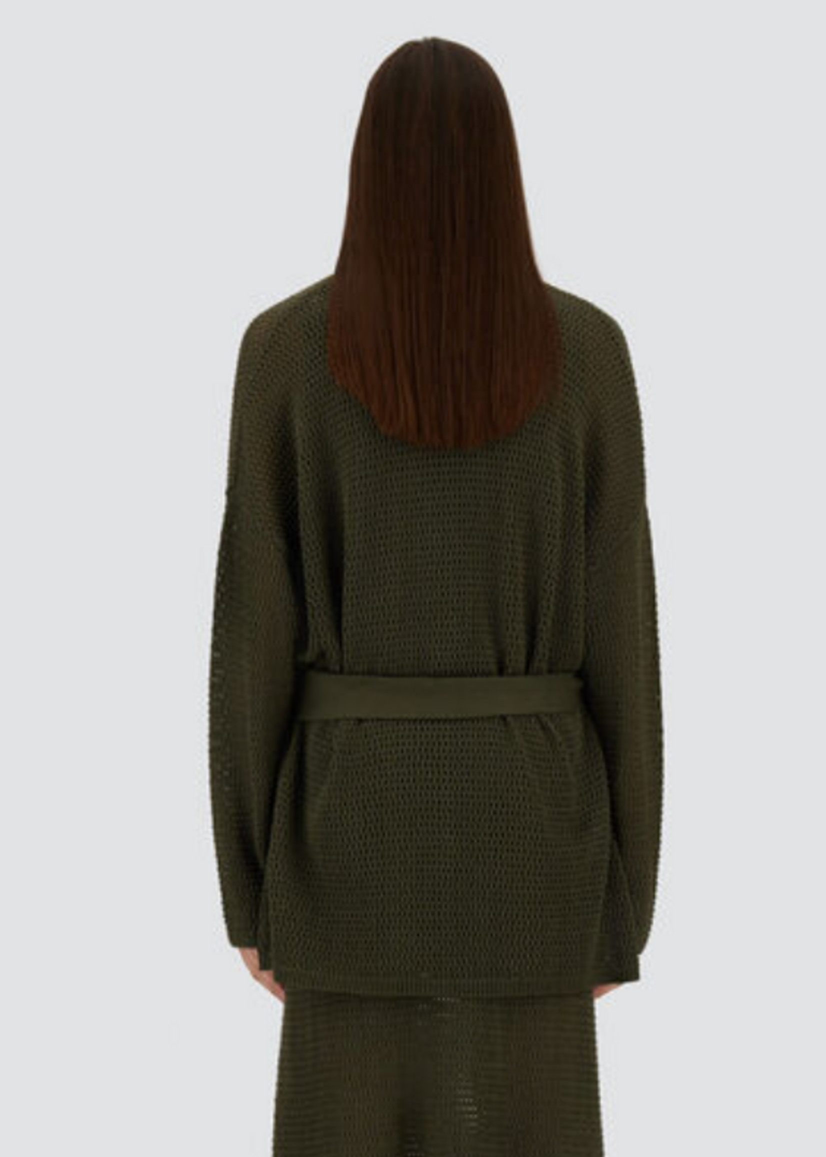 HER HER SWEATER CARDI OPENWORK