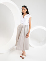 PUR PUR VESTIDO MIDI GRIGIO KNIT BELT