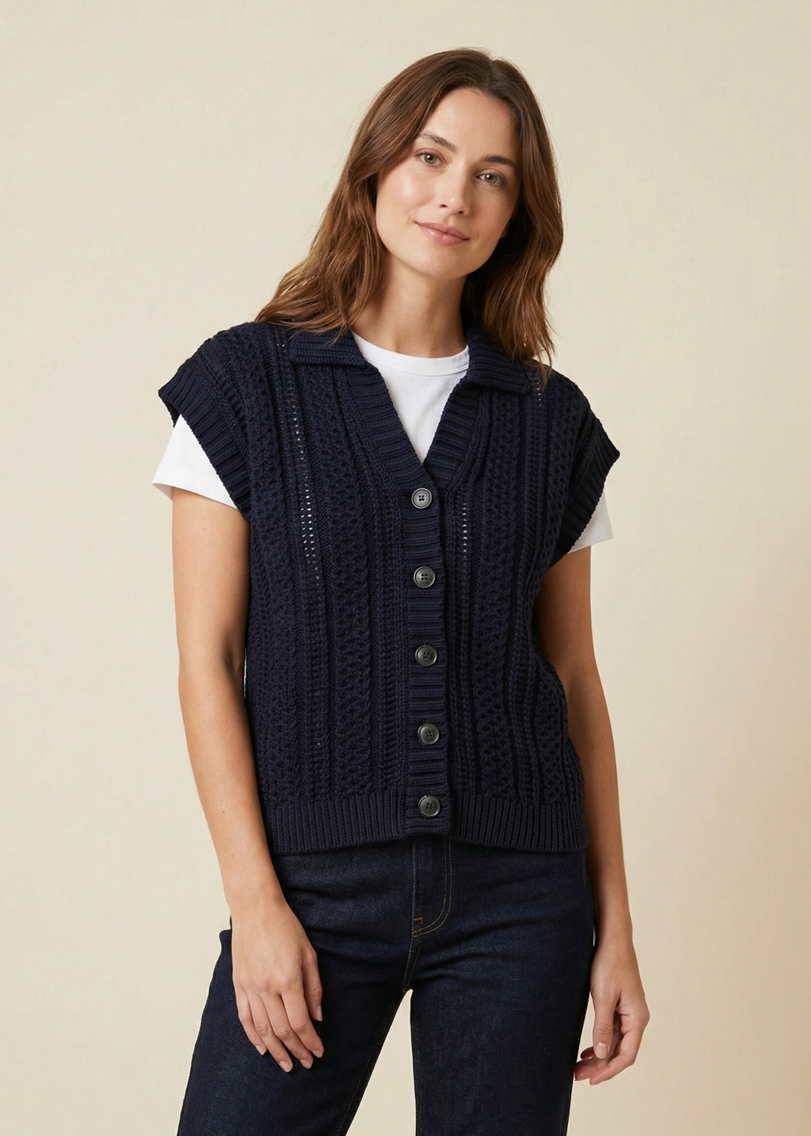 PUR PUR SWEATER CARDI GILET