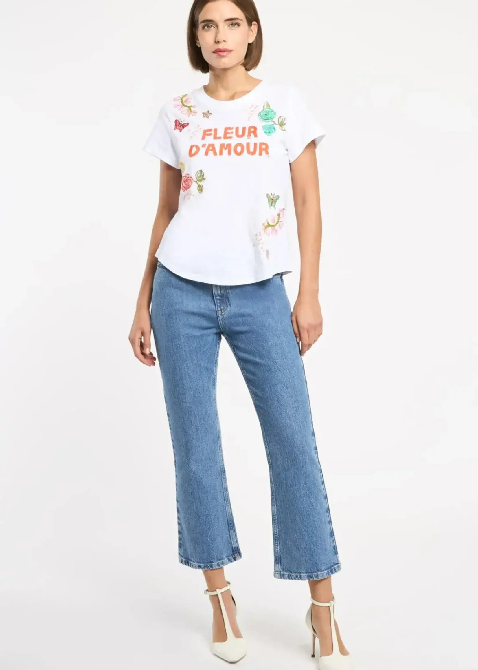 CINQ CINQ T-SHIRT ANGELI FLEUR