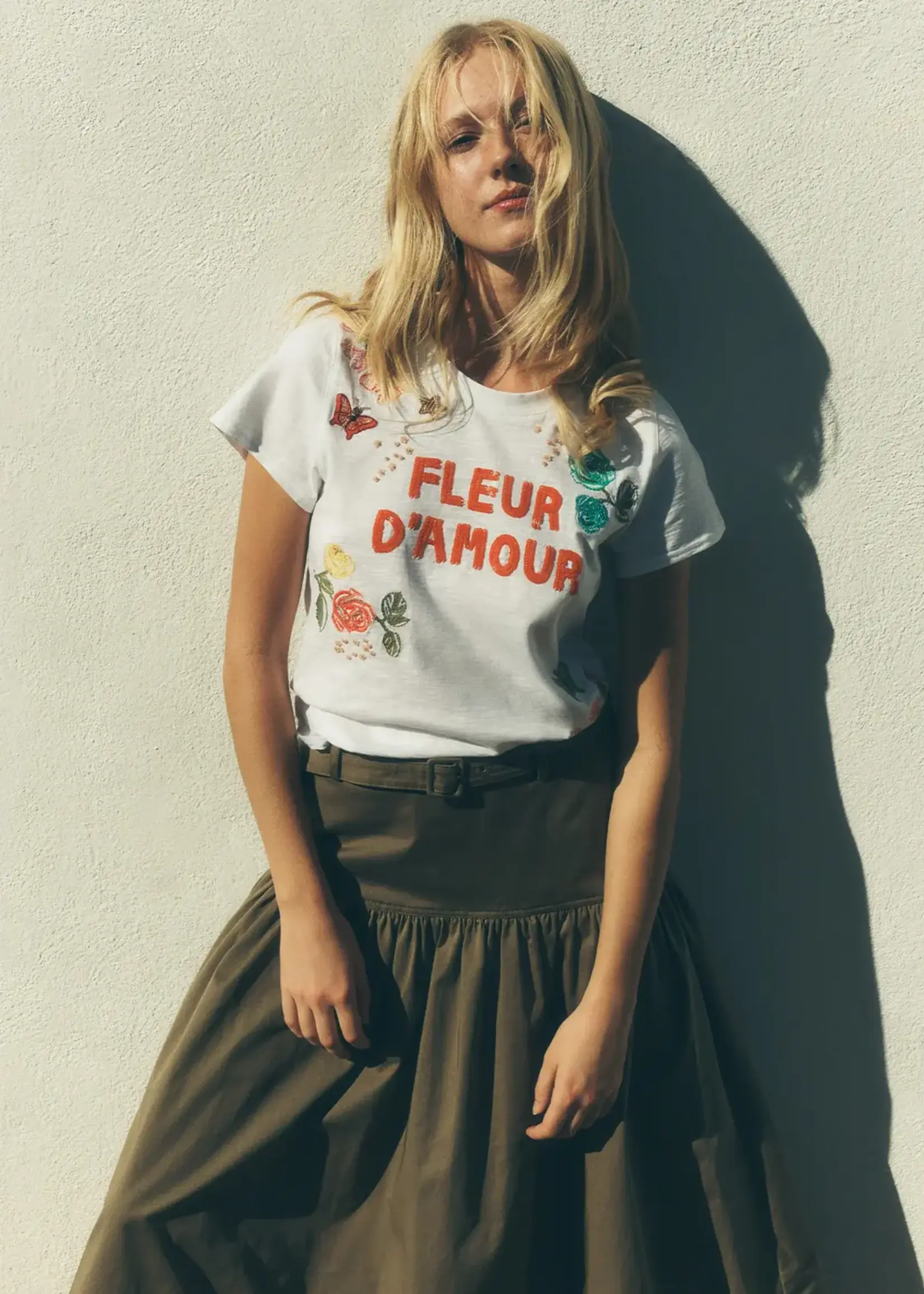 CINQ CINQ T-SHIRT ANGELI FLEUR