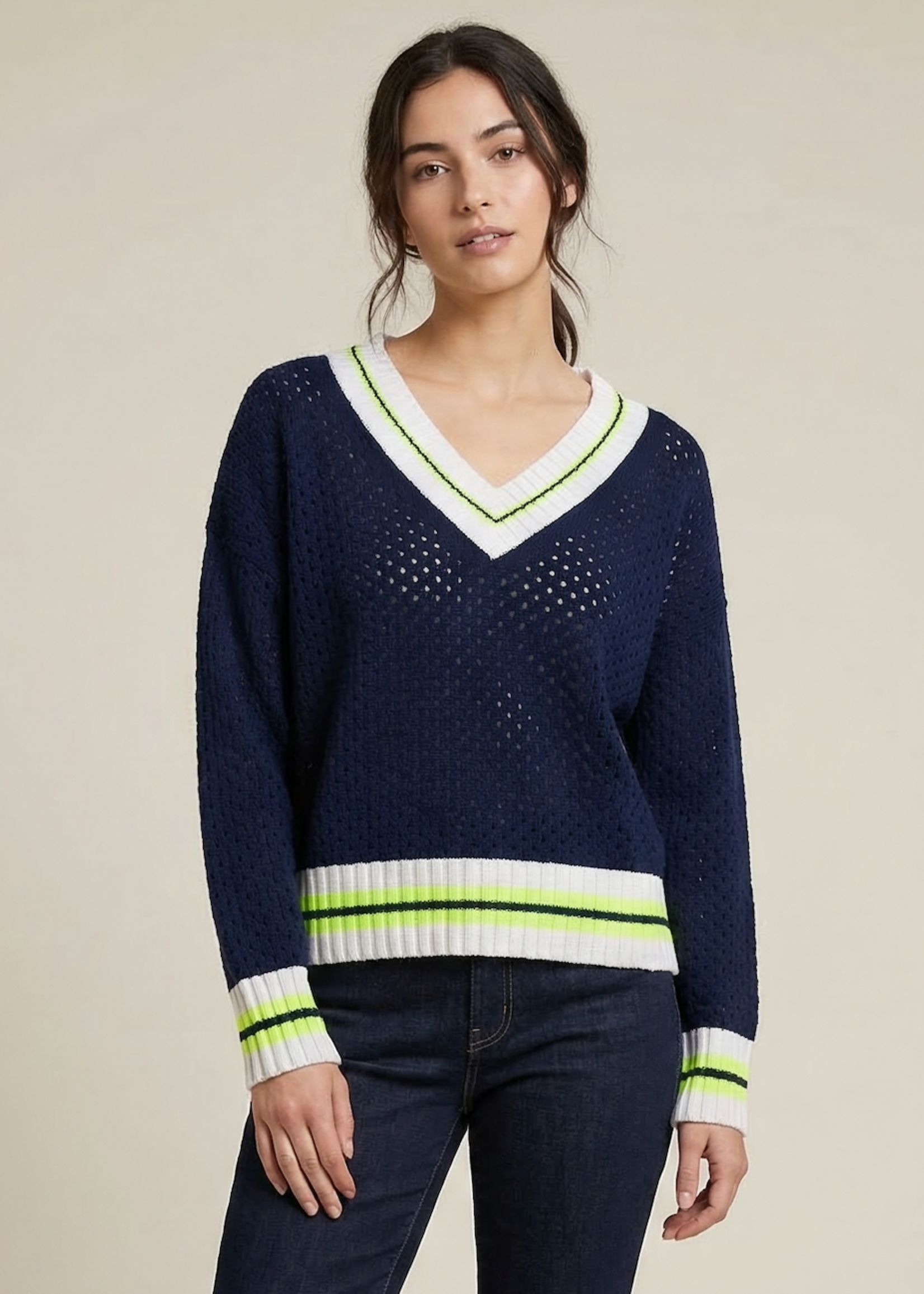 BRO BRO SWEATER OPEN MESH CRICKT