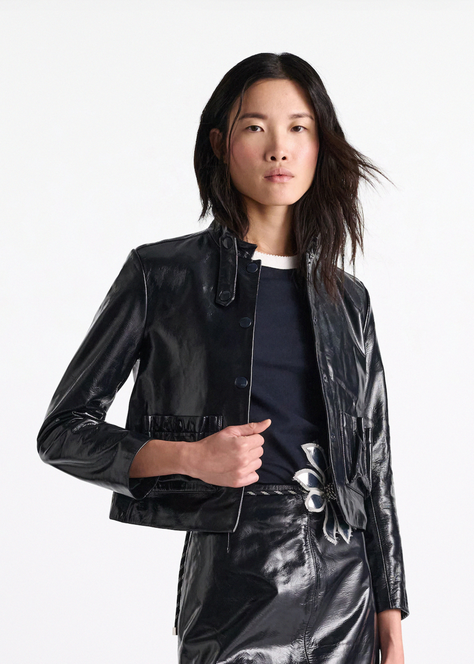 SCH SCH CHAMARRA PATENT LEATHER