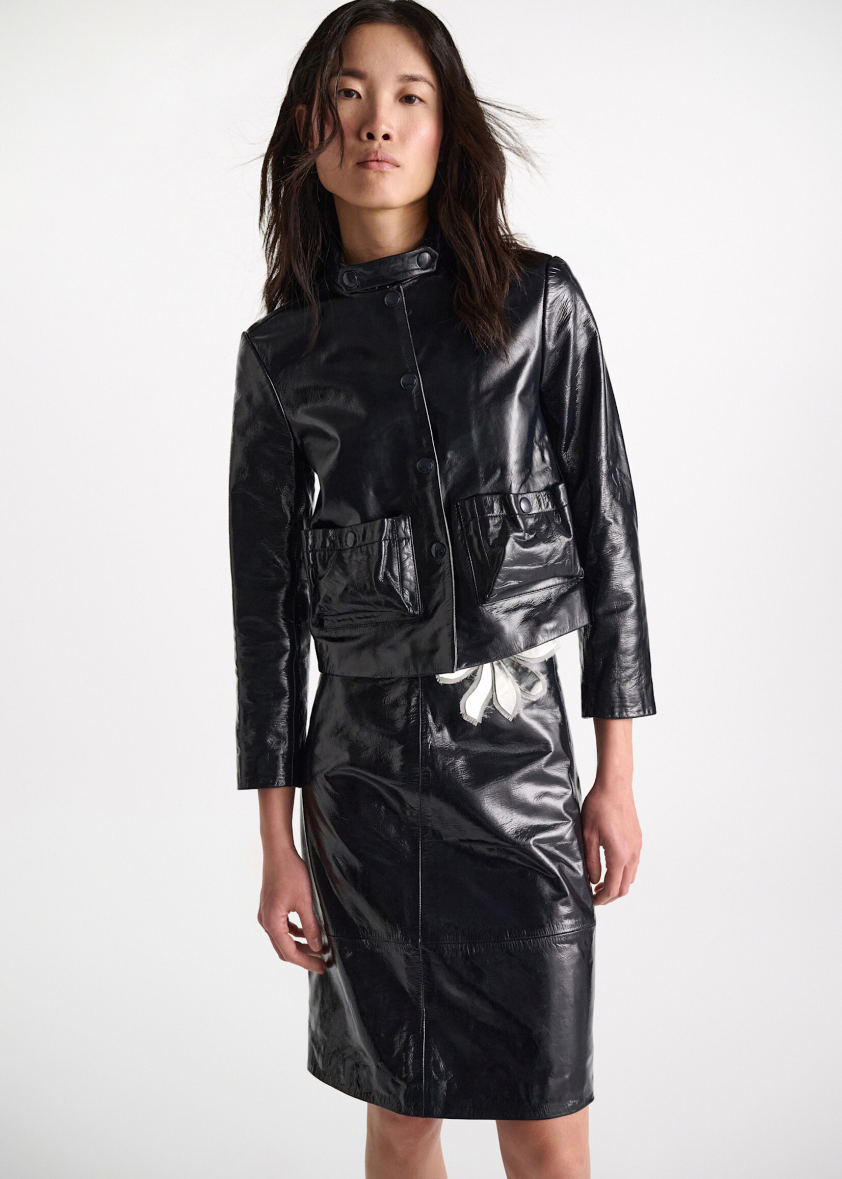 SCH SCH CHAMARRA PATENT LEATHER