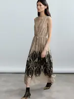 PSO PSO VESTIDO WITH BAROQUE DAMASK