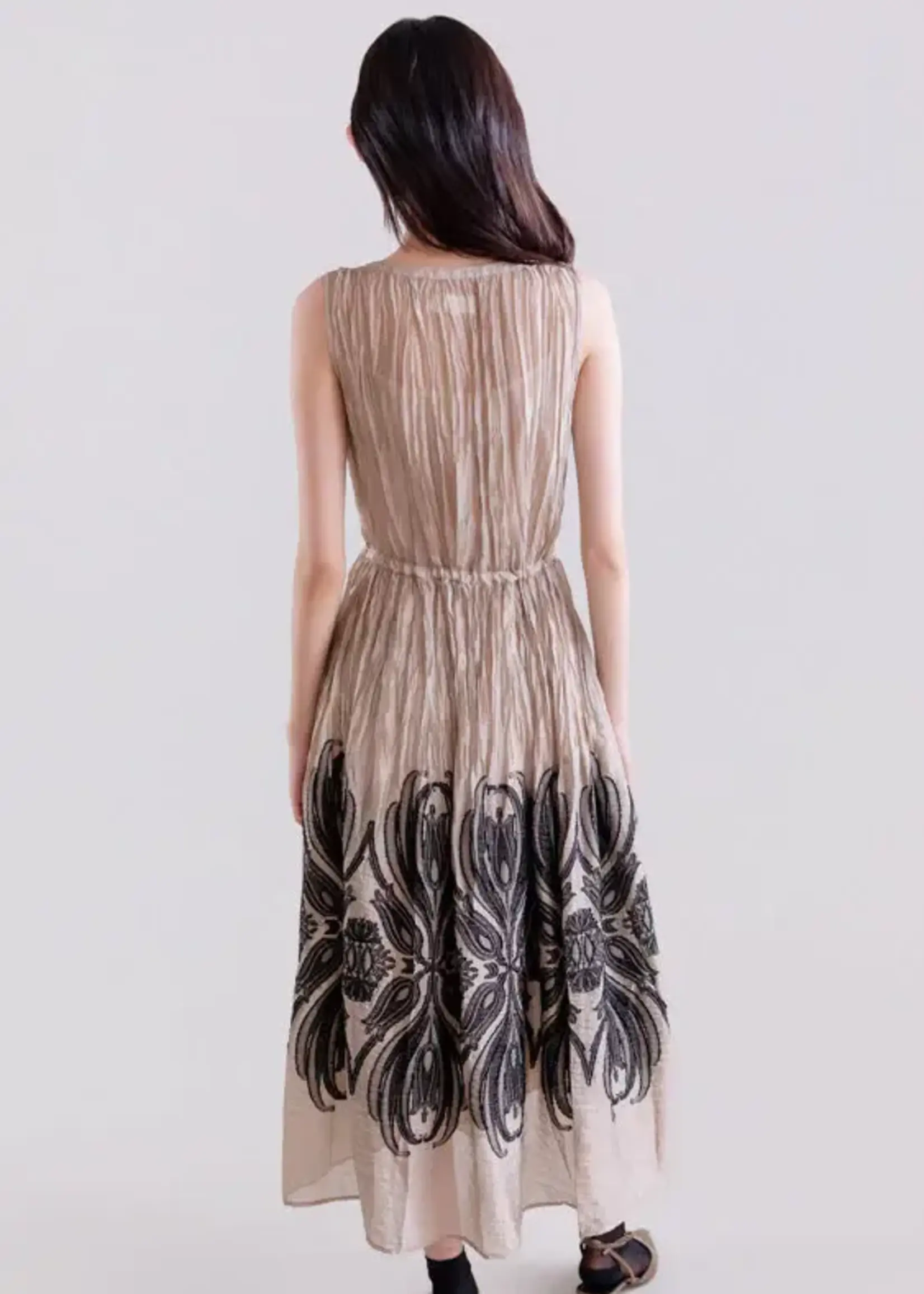 PSO PSO VESTIDO WITH BAROQUE DAMASK