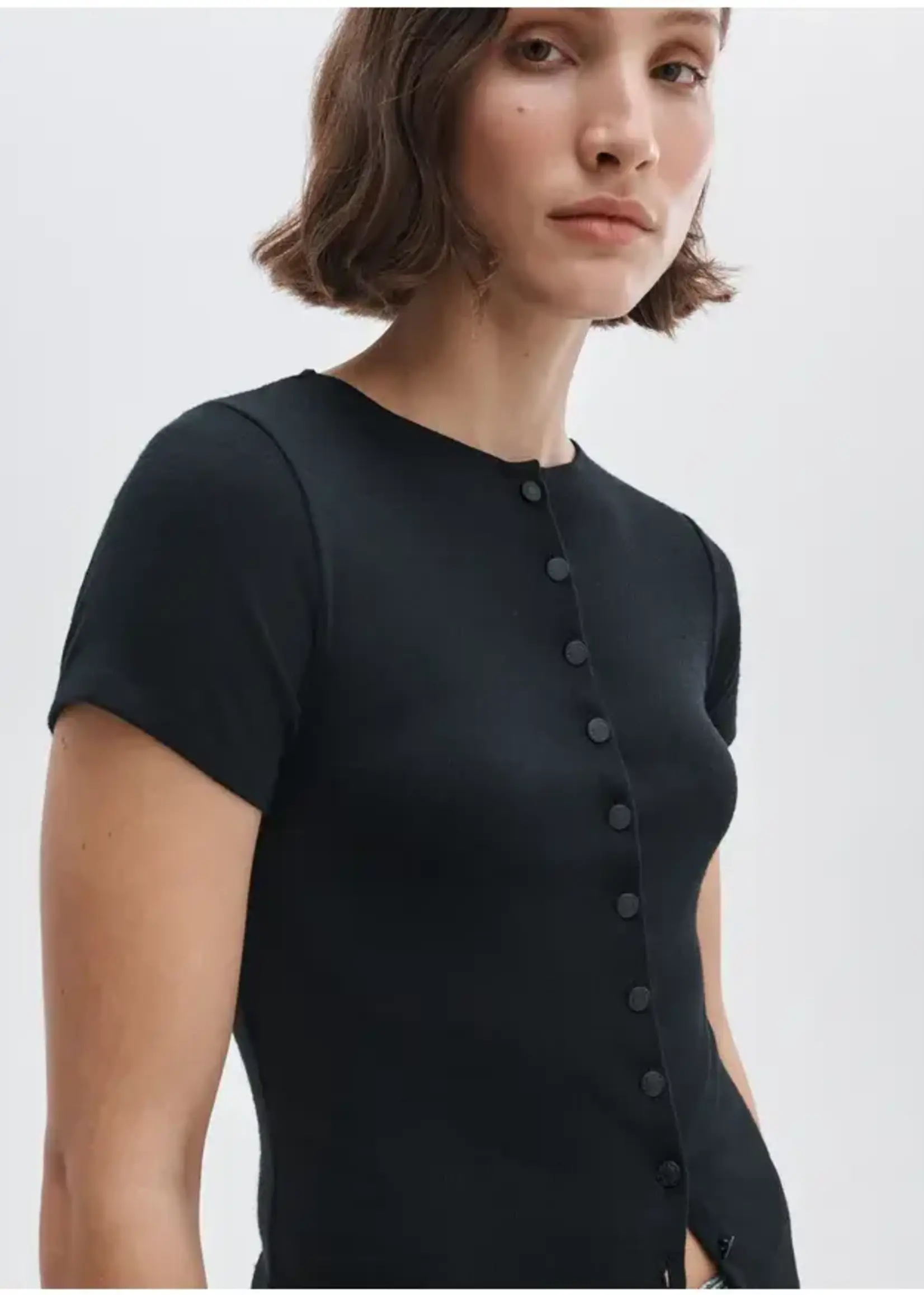 RB RB BLUSA THE KNIT BUTTON