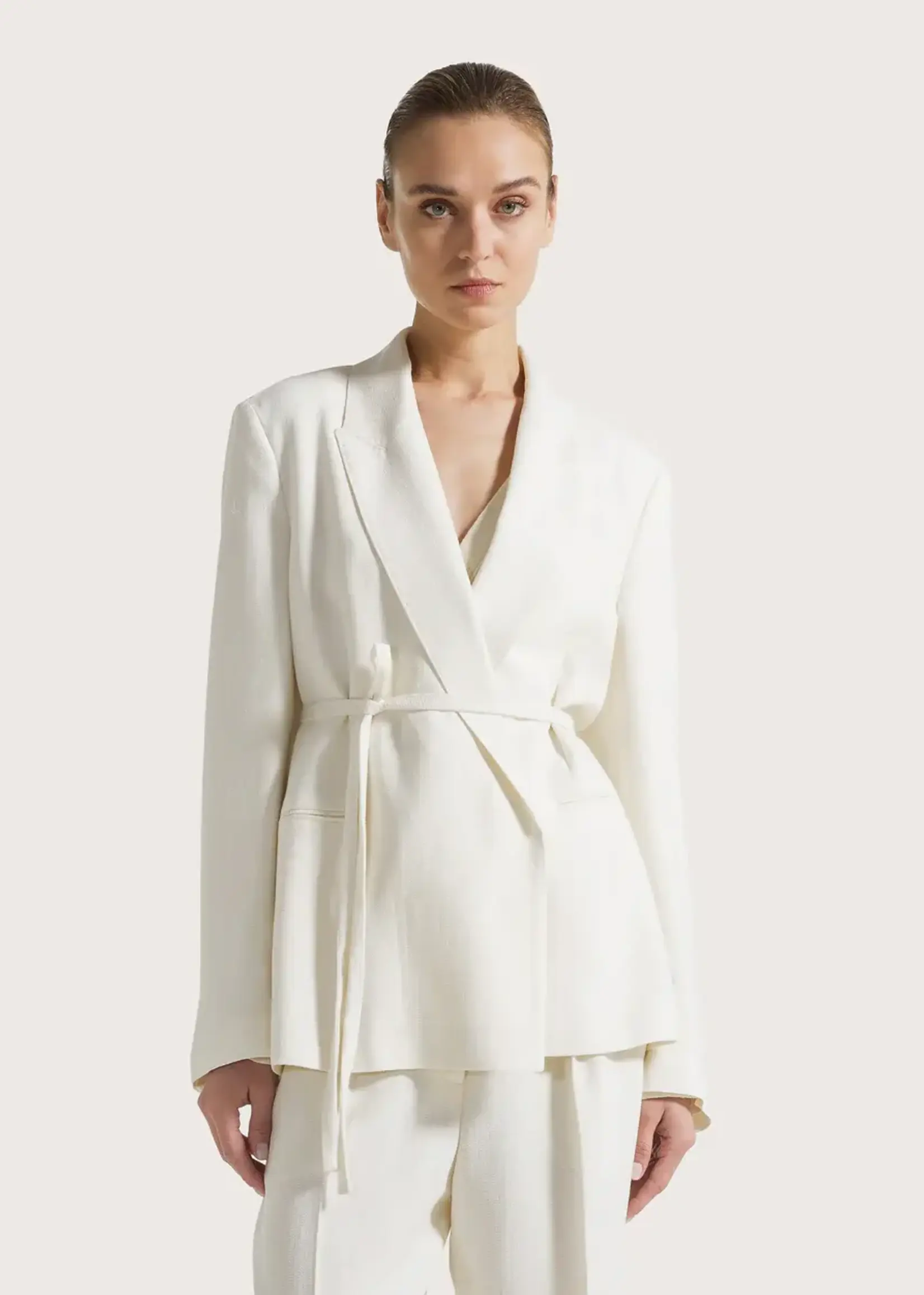 SEV SEV SACO HERRINGBONE CREPE