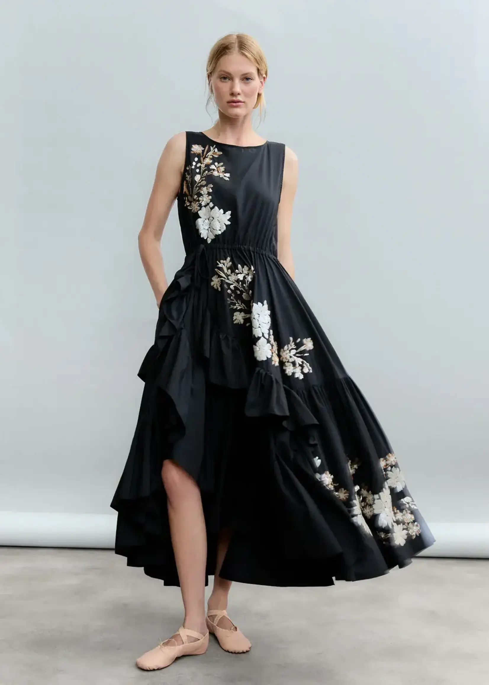 PSO PSO VESTIDO POPLIN RUFFLE