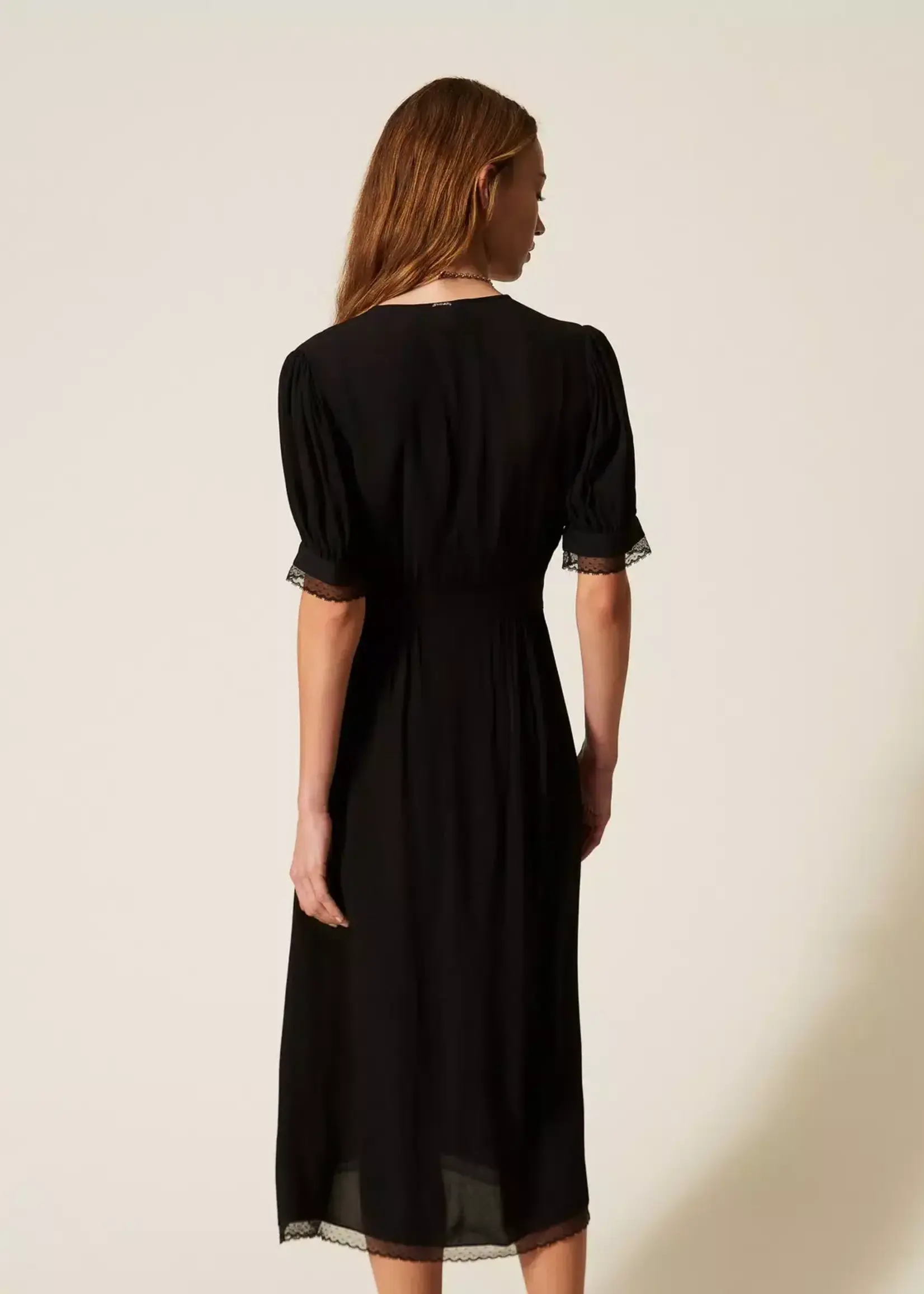 TS TS VESTIDO CREPE BLCK