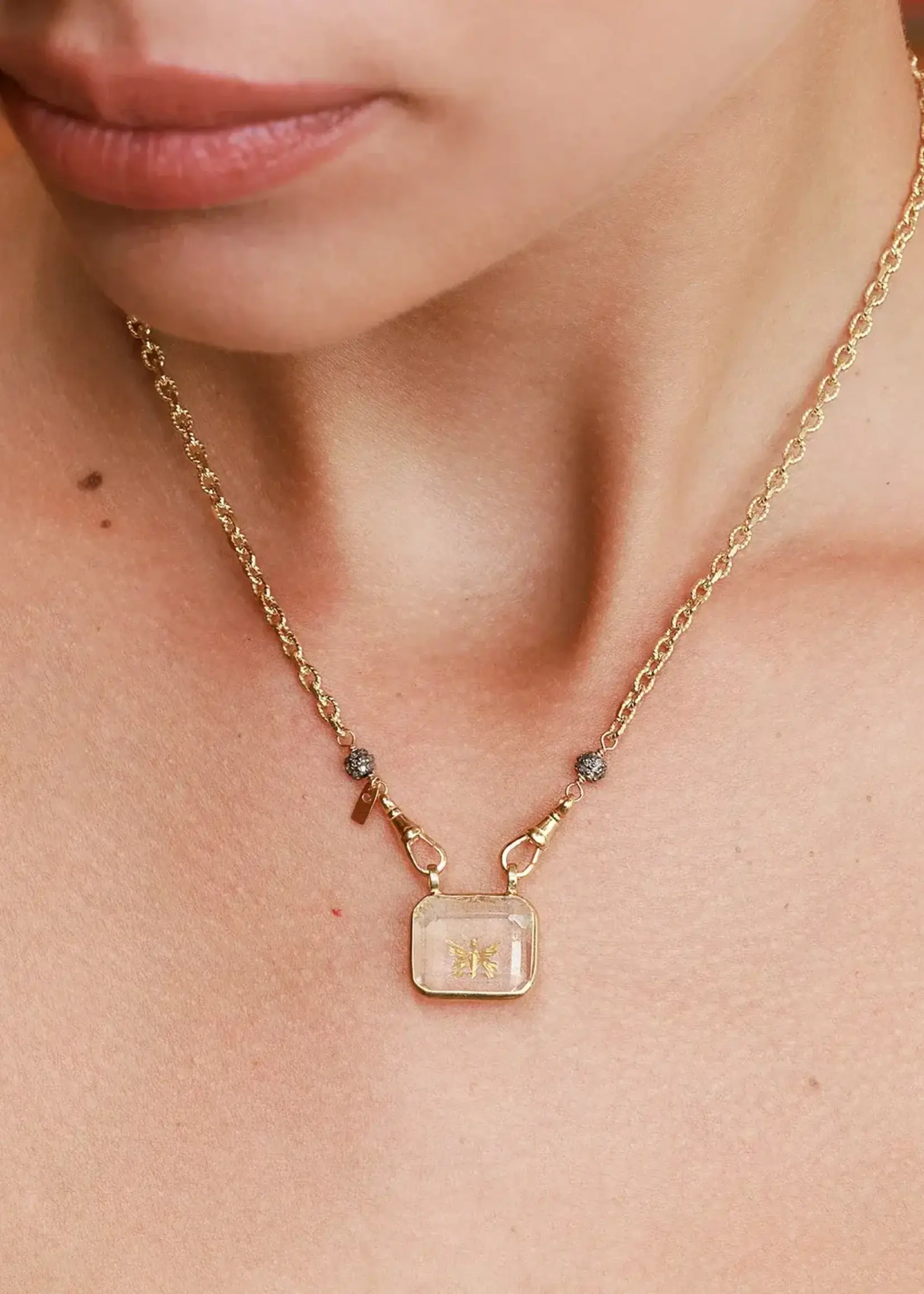 ML ML JOYERIA COLLAR GOLD BUTTERFLY