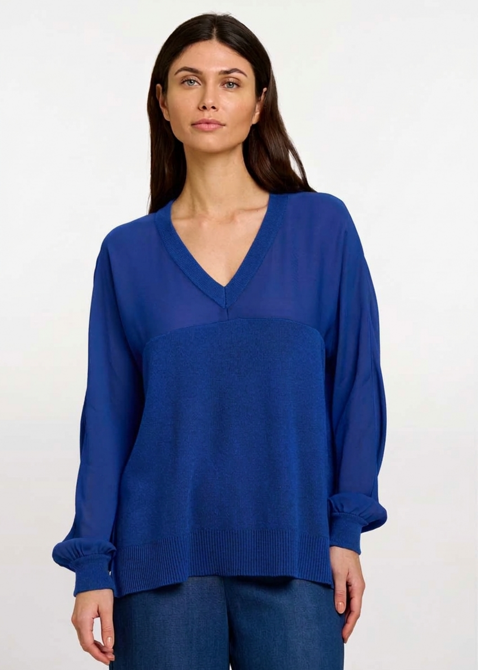 SITA SITA SWEATER MIXED VNECK