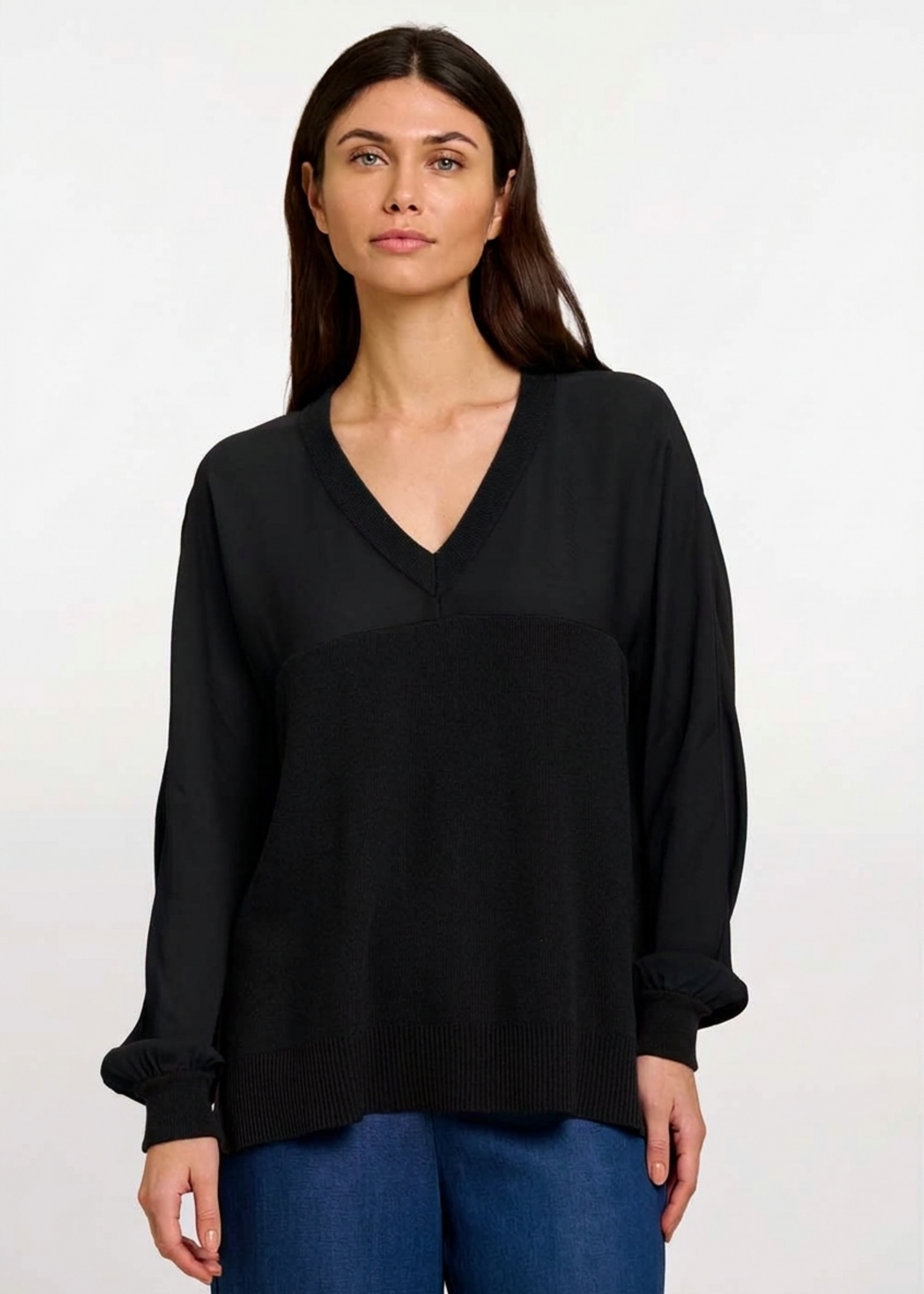 SITA SITA SWEATER MIXED VNECK