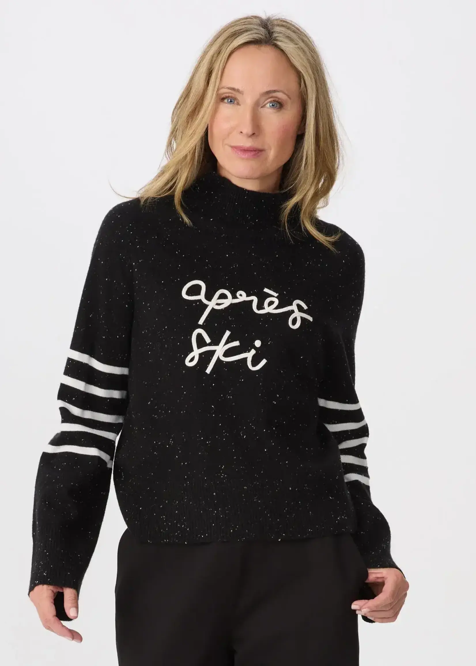 KRIM KRIM SWEATER APRES MOCK BLACK/SNOW
