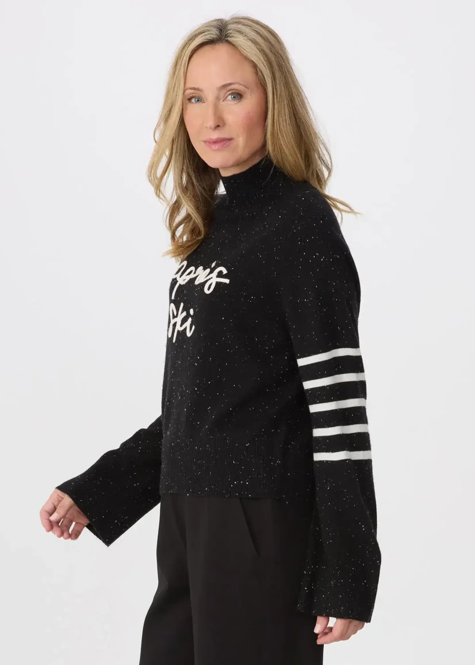 KRIM KRIM SWEATER APRES MOCK BLACK/SNOW