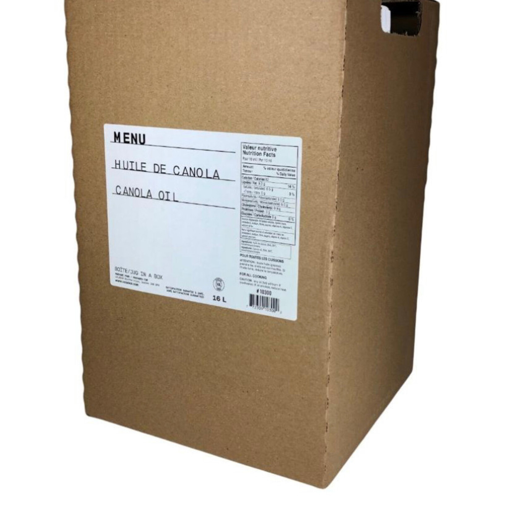 Huile canola boite  MENU  16 l (10300)