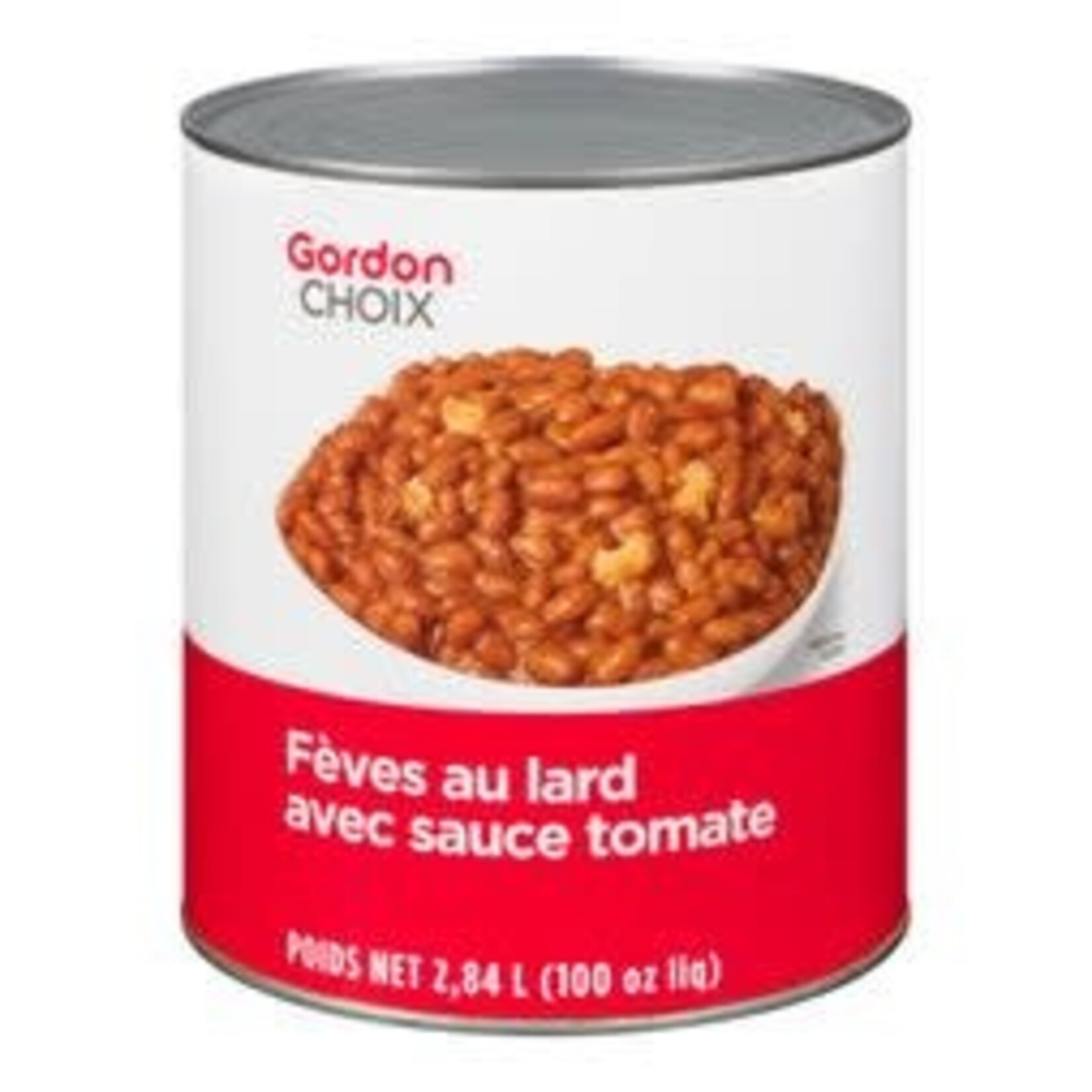 Fèves au lard, en sauce tomate avec porc, sirop léger 2.84LGordon Choice#1220861