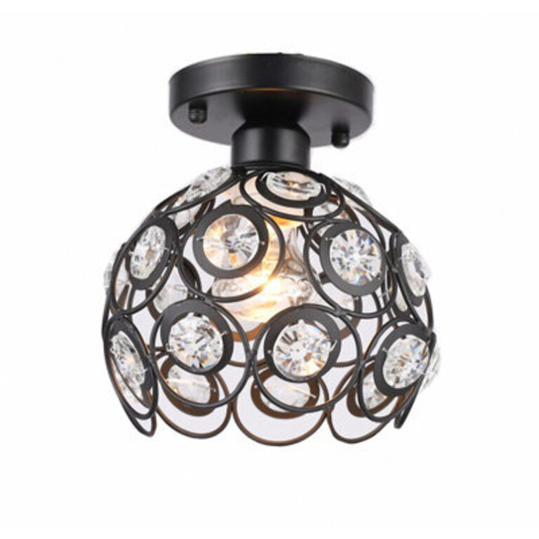 Isabea 1-Light Modern Semi Flush Mount with Isabeatal Shade