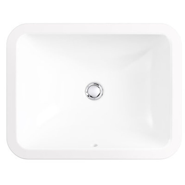 Caxton Kohler Rectangle 20-14 Undermount Bathroom Sink with Overflow