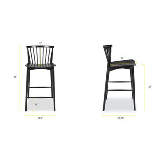 Tybee 25 Solid Wood Counter Stool