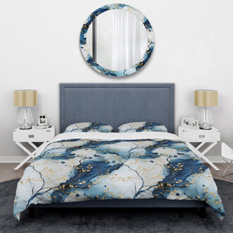 Oriental Elegance Marble Pattern II Duvet Cover Set