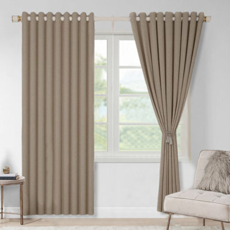 Carthamus Polyester Room Darkening Curtain Pair