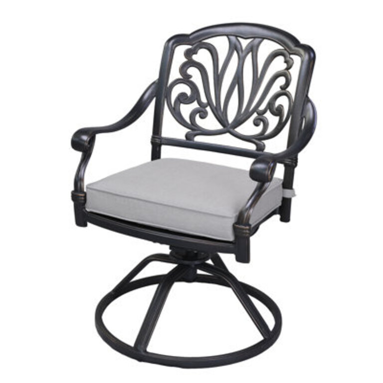 Annecorinne Swivel Patio Chair with Cushions