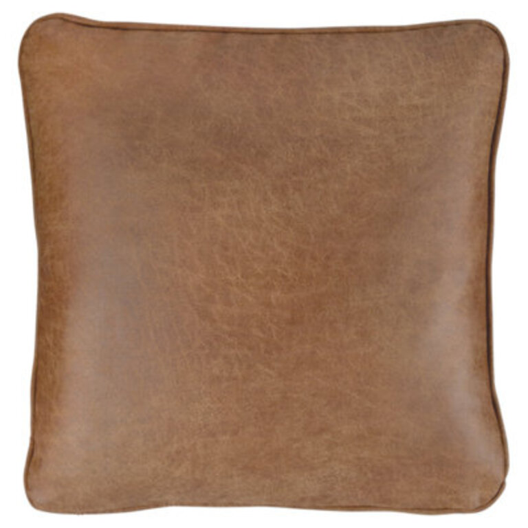 Carroll Faux Leather Reversible Throw Pillow