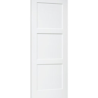 Paneled Solid Manufactured Wood Primed Shaker Standard Door
