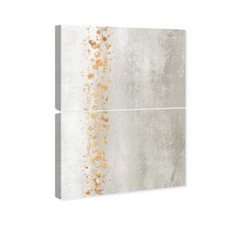 Abstract Down the Golden Pearl River- Textural Art on Canvas