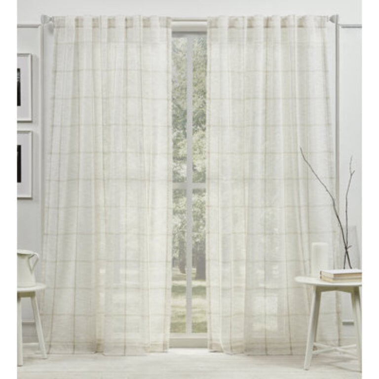 Lauren Ralph Lauren Rubin Sheer Back Tab/Rod Pocket Curtain Panel