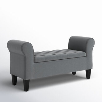 Karle Polyester Upholstered Storage Bench Karle Polyester Upholstered Storage Bench