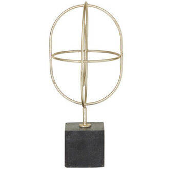 Marble Loop Geometric Decorative Sculpture with Marble Base