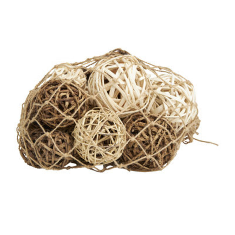 Dried Plant Handmade Orbs & Vase Filler with Fishnet Bag