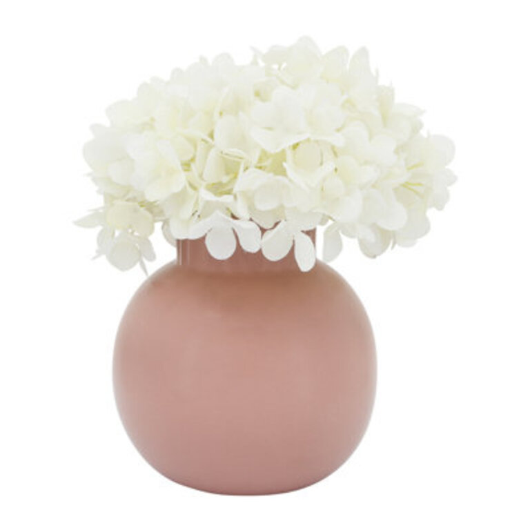7" Ceramic Vase - Contemporary Bulbous Simple Design Floral for Decorative Table Accent - Stylish Home, Office, Event Decor