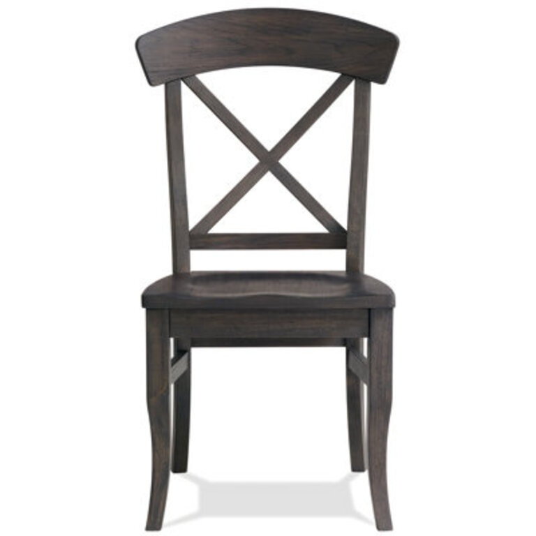 Malachi Solid Wood Cross Back Side Chair in Matte Black