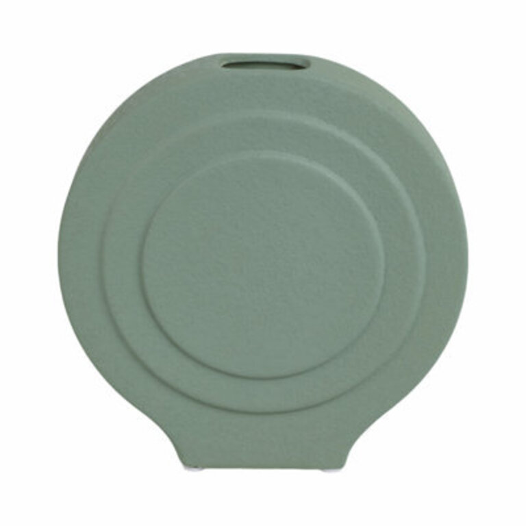 7" Dolomite Round Vase, Solid Color, Modern Touch to Any Room