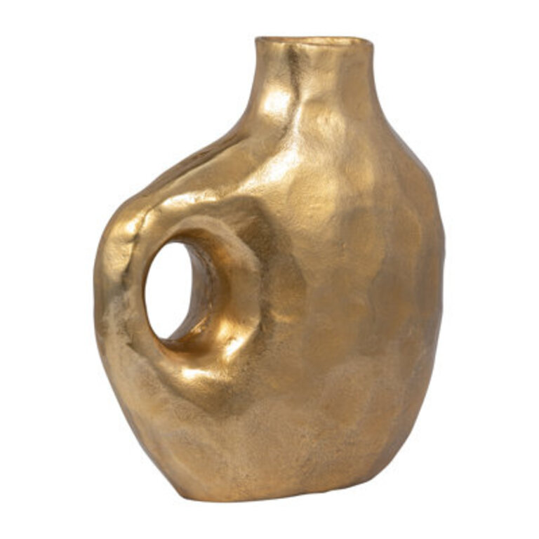 Vase Metal Aluminum Modern Abstract Sculptural Silhouette Decorative Accent Contemporary Geometric Artistic Organic Form Industrial Style Minimalist Statement Piece Handcrafted Finish.